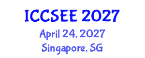 International Conference on Civil, Structural and Earthquake Engineering (ICCSEE) April 24, 2027 - Singapore, Singapore International Conference on Civil, Structural and Earthquake Engineering (ICCSEE) April 24, 2027 - Singapore, Singapore