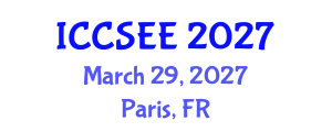 International Conference on Civil, Structural and Earthquake Engineering (ICCSEE) March 29, 2027 - Paris, France International Conference on Civil, Structural and Earthquake Engineering (ICCSEE) March 29, 2027 - Paris, France