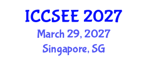 International Conference on Civil, Structural and Earthquake Engineering (ICCSEE) March 29, 2027 - Singapore, Singapore International Conference on Civil, Structural and Earthquake Engineering (ICCSEE) March 29, 2027 - Singapore, Singapore