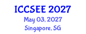 International Conference on Civil, Structural and Earthquake Engineering (ICCSEE) May 03, 2027 - Singapore, Singapore International Conference on Civil, Structural and Earthquake Engineering (ICCSEE) May 03, 2027 - Singapore, Singapore