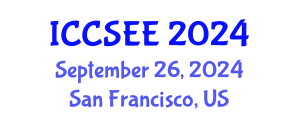 International Conference on Civil, Structural and Environmental Engineering (ICCSEE) September 26, 2024 - San Francisco, United States
