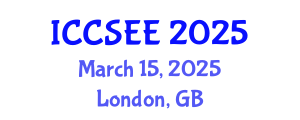 International Conference on Civil, Structural and Environmental Engineering (ICCSEE) March 15, 2025 - London, United Kingdom