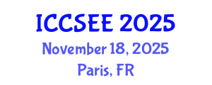 International Conference on Civil, Structural and Environmental Engineering (ICCSEE) November 18, 2025 - Paris, France