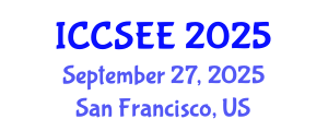 International Conference on Civil, Structural and Environmental Engineering (ICCSEE) September 27, 2025 - San Francisco, United States