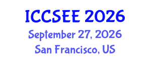 International Conference on Civil, Structural and Environmental Engineering (ICCSEE) September 27, 2026 - San Francisco, United States