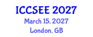 International Conference on Civil, Structural and Environmental Engineering (ICCSEE) March 15, 2027 - London, United Kingdom International Conference on Civil, Structural and Environmental Engineering (ICCSEE) March 15, 2027 - London, United Kingdom