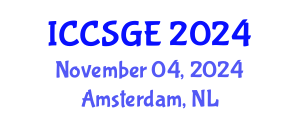 International Conference on Civil, Structural and Geoenvironmental Engineering (ICCSGE) November 04, 2024 - Amsterdam, Netherlands