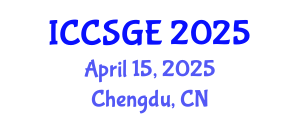 International Conference on Civil, Structural and Geoenvironmental Engineering (ICCSGE) April 15, 2025 - Chengdu, China