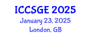 International Conference on Civil, Structural and Geoenvironmental Engineering (ICCSGE) January 23, 2025 - London, United Kingdom