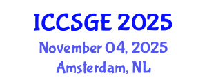 International Conference on Civil, Structural and Geoenvironmental Engineering (ICCSGE) November 04, 2025 - Amsterdam, Netherlands