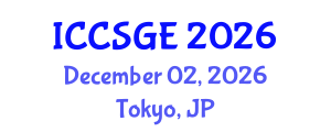 International Conference on Civil, Structural and Geoenvironmental Engineering (ICCSGE) December 02, 2026 - Tokyo, Japan International Conference on Civil, Structural and Geoenvironmental Engineering (ICCSGE) December 02, 2026 - Tokyo, Japan