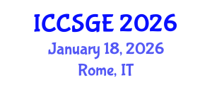 International Conference on Civil, Structural and Geoenvironmental Engineering (ICCSGE) January 18, 2026 - Rome, Italy