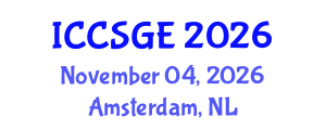 International Conference on Civil, Structural and Geoenvironmental Engineering (ICCSGE) November 04, 2026 - Amsterdam, Netherlands