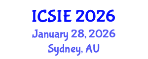 International Conference on Civil, Structural and Infrastructure Engineering (ICSIE) January 28, 2026 - Sydney, Australia