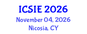 International Conference on Civil, Structural and Infrastructure Engineering (ICSIE) November 04, 2026 - Nicosia, Cyprus International Conference on Civil, Structural and Infrastructure Engineering (ICSIE) November 04, 2026 - Nicosia, Cyprus