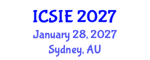 International Conference on Civil, Structural and Infrastructure Engineering (ICSIE) January 28, 2027 - Sydney, Australia International Conference on Civil, Structural and Infrastructure Engineering (ICSIE) January 28, 2027 - Sydney, Australia
