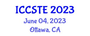 International Conference on Civil, Structural and Transportation Engineering (ICCSTE) June 04, 2023 - Ottawa, Canada