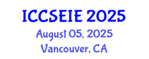 International Conference on Civil, Structural, Environmental and Infrastructure Engineering (ICCSEIE) August 05, 2025 - Vancouver, Canada