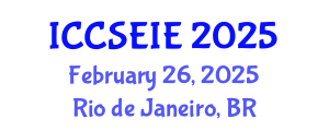 International Conference on Civil, Structural, Environmental and Infrastructure Engineering (ICCSEIE) February 26, 2025 - Rio de Janeiro, Brazil