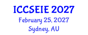 International Conference on Civil, Structural, Environmental and Infrastructure Engineering (ICCSEIE) February 25, 2027 - Sydney, Australia
