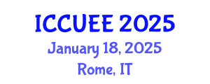 International Conference on Civil, Urban and Environmental Engineering (ICCUEE) January 18, 2025 - Rome, Italy
