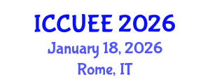 International Conference on Civil, Urban and Environmental Engineering (ICCUEE) January 18, 2026 - Rome, Italy