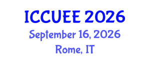 International Conference on Civil, Urban and Environmental Engineering (ICCUEE) September 16, 2026 - Rome, Italy