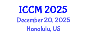 International Conference on Classical Music (ICCM) December 20, 2025 - Honolulu, United States