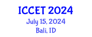 International Conference on Clean Energy Technologies (ICCET) July 15, 2024 - Bali, Indonesia