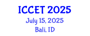 International Conference on Clean Energy Technologies (ICCET) July 15, 2025 - Bali, Indonesia