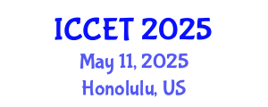 International Conference on Clean Energy Technologies (ICCET) May 11, 2025 - Honolulu, United States