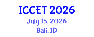 International Conference on Clean Energy Technologies (ICCET) July 15, 2026 - Bali, Indonesia