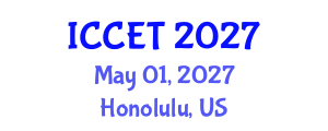 International Conference on Clean Energy Technologies (ICCET) May 01, 2027 - Honolulu, United States International Conference on Clean Energy Technologies (ICCET) May 01, 2027 - Honolulu, United States