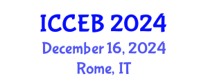 International Conference on Climate, Environment and Biosciences (ICCEB) December 16, 2024 - Rome, Italy