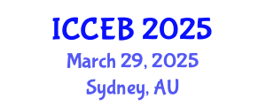 International Conference on Climate, Environment and Biosciences (ICCEB) March 29, 2025 - Sydney, Australia
