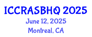 International Conference on Climate Responsive Architecture, Sustainable Building and Housing Quality (ICCRASBHQ) June 12, 2025 - Montreal, Canada International Conference on Climate Responsive Architecture, Sustainable Building and Housing Quality (ICCRASBHQ) June 12, 2025 - Montreal, Canada