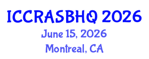 International Conference on Climate Responsive Architecture, Sustainable Building and Housing Quality (ICCRASBHQ) June 15, 2026 - Montreal, Canada International Conference on Climate Responsive Architecture, Sustainable Building and Housing Quality (ICCRASBHQ) June 15, 2026 - Montreal, Canada