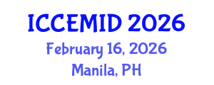 International Conference on Clinical, Experimental Microbiology and Infectious Diseases (ICCEMID) February 16, 2026 - Manila, Philippines International Conference on Clinical, Experimental Microbiology and Infectious Diseases (ICCEMID) February 16, 2026 - Manila, Philippines