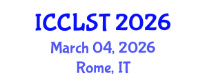 International Conference on Clinical Linguistics and Speech Therapy (ICCLST) March 04, 2026 - Rome, Italy