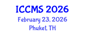 International Conference on Clinical Mass Spectrometry (ICCMS) February 23, 2026 - Phuket, Thailand International Conference on Clinical Mass Spectrometry (ICCMS) February 23, 2026 - Phuket, Thailand