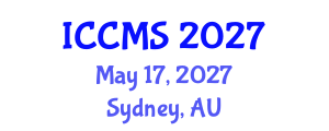 International Conference on Clinical Mass Spectrometry (ICCMS) May 17, 2027 - Sydney, Australia International Conference on Clinical Mass Spectrometry (ICCMS) May 17, 2027 - Sydney, Australia