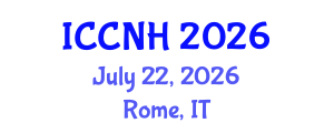 International Conference on Clinical Nutrition and Health (ICCNH) July 22, 2026 - Rome, Italy