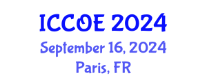 International Conference on Coastal and Ocean Engineering (ICCOE) September 16, 2024 - Paris, France