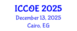 International Conference on Coastal and Ocean Engineering (ICCOE) December 13, 2025 - Cairo, Egypt