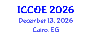 International Conference on Coastal and Ocean Engineering (ICCOE) December 13, 2026 - Cairo, Egypt International Conference on Coastal and Ocean Engineering (ICCOE) December 13, 2026 - Cairo, Egypt