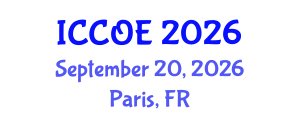 International Conference on Coastal and Ocean Engineering (ICCOE) September 20, 2026 - Paris, France