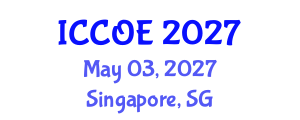 International Conference on Coastal and Ocean Engineering (ICCOE) May 03, 2027 - Singapore, Singapore International Conference on Coastal and Ocean Engineering (ICCOE) May 03, 2027 - Singapore, Singapore