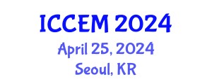 International Conference on Coastal Engineering and Modelling (ICCEM) April 25, 2024 - Seoul, Republic of Korea