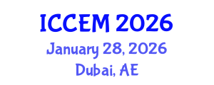 International Conference on Coastal Engineering and Modelling (ICCEM) January 28, 2026 - Dubai, United Arab Emirates