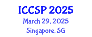 International Conference on Cognitive and Social Psychology (ICCSP) March 29, 2025 - Singapore, Singapore